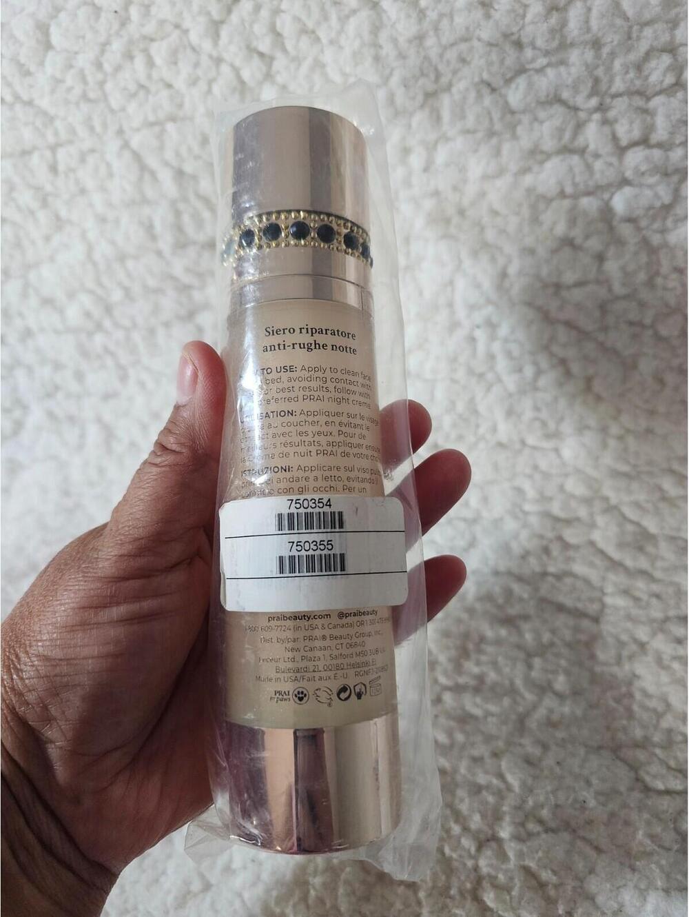 NEW Prai Beauty 24K ROSE Gold Wrinkle Repair NIGHT Serum 4 fl. oz 118 mL Sealed - Picture 3 of 8